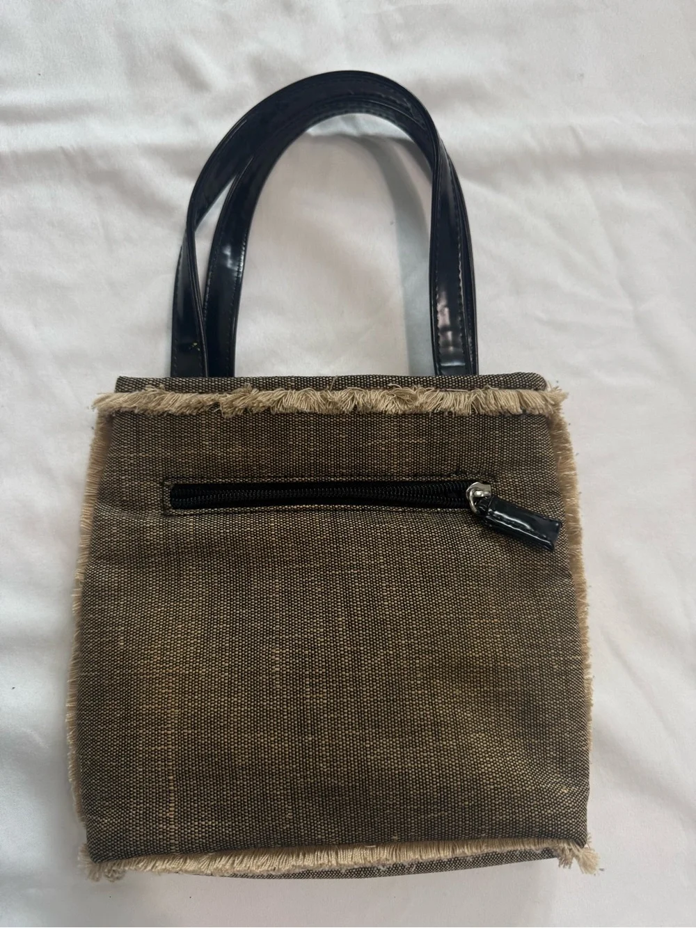 kate spade Brown and Black Fringe Small Top Tote